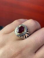 انگشتر نقره فاخر یاقوت سرخ کد smaf14 - Image 2