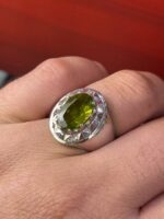 انگشتر نقره فاخر زبرجد کد smaf210 - Image 2