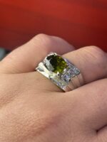 انگشتر نقره فاخر زبرجد کد smaf218 - Image 2