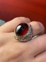 انگشتر نقره فاخر گارنت کد smaf24 - Image 2