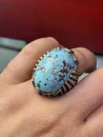 انگشتر نقره فاخر فیروزه نیشابور کد smaf266 - Image 2