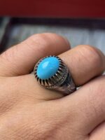 انگشتر نقره فاخر فیروزه نیشابور کد smaf272 - Image 2