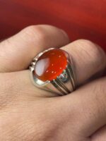 انگشتر نقره فاخر عقیق یمن کد smaf303 - Image 2