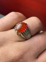 انگشتر نقره فاخر عقیق یمن کد smaf305 - Image 2