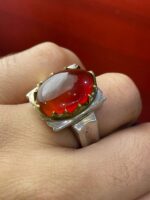 انگشتر نقره فاخر عقیق یمن کد smaf307 - Image 2