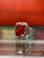 انگشتر نقره فاخر عقیق یمن کد smaf308