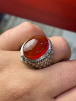 انگشتر نقره فاخر عقیق یمن کد smaf314 - Image 2
