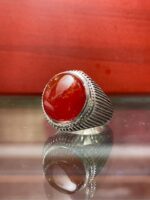 انگشتر نقره فاخر عقیق یمن کد smaf315