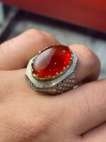 انگشتر نقره فاخر عقیق یمن کد smaf319 - Image 2