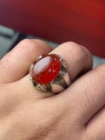 انگشتر نقره فاخر عقیق یمن کد smaf320 - Image 2