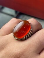 انگشتر نقره فاخر عقیق یمن کد smaf324 - Image 2