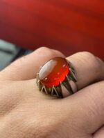 انگشتر نقره فاخر عقیق یمن کد smaf328 - Image 2