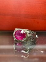 انگشتر نقره فاخر یاقوت سرخ کد smaf332