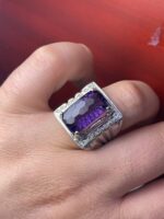 انگشتر نقره فاخر آمیتیس کد smaf69 - Image 2