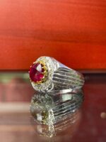 انگشتر نقره فاخر یاقوت سرخ کد smaf84