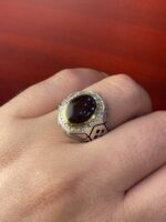 انگشتر نقره فاخر عقیق یمن کد smaf8 - Image 2