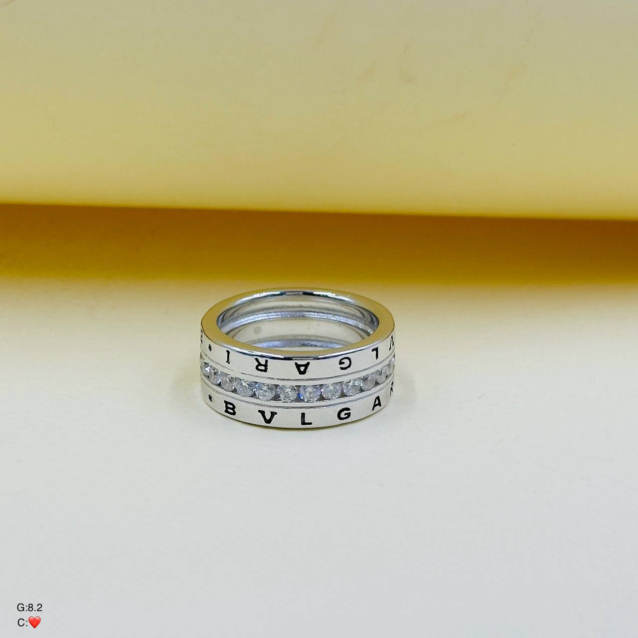 حلقه نقره زنانه | طرح بولگاری | خاص