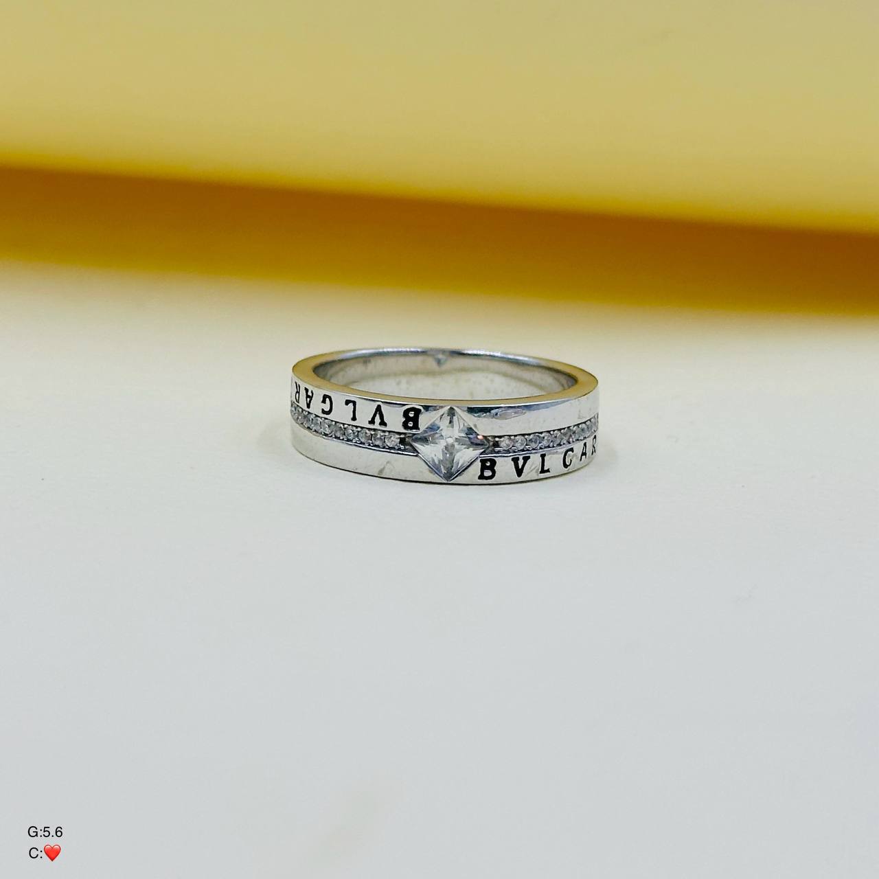 حلقه نقره زنانه | طرح بولگاری | ظریف