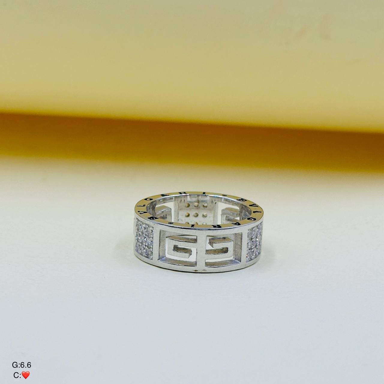 حلقه نقره زنانه | مدل بولگاری | طرح خاص