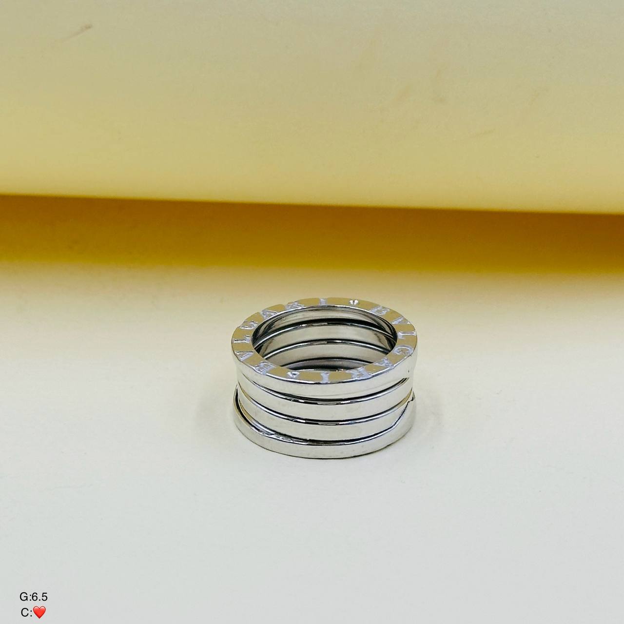 حلقه نقره زنانه | مدل بولگاری | ضخیم