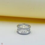 حلقه نقره زنانه طرح گوچی
