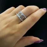 حلقه نقره زنانه طرح گوچی