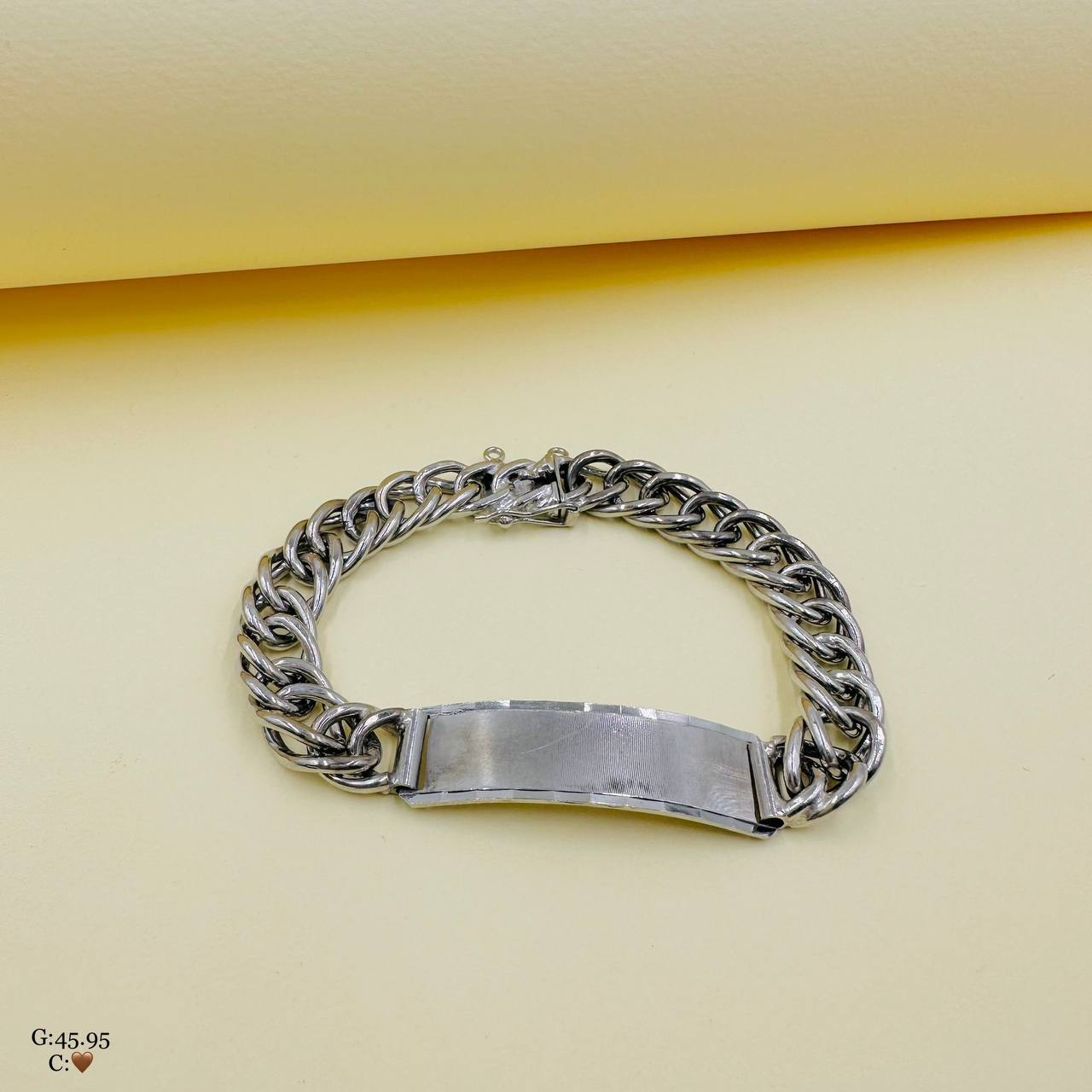 SMD17 دست بند نقره مردانه | مدل کارتیه | لوکس کد SMD17 - Image 1