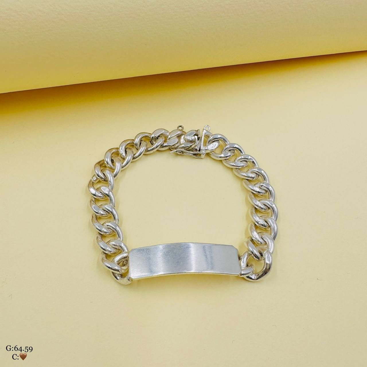 SMD4 دست بند نقره مردانه کارتیه کد SMD4 - Image 1