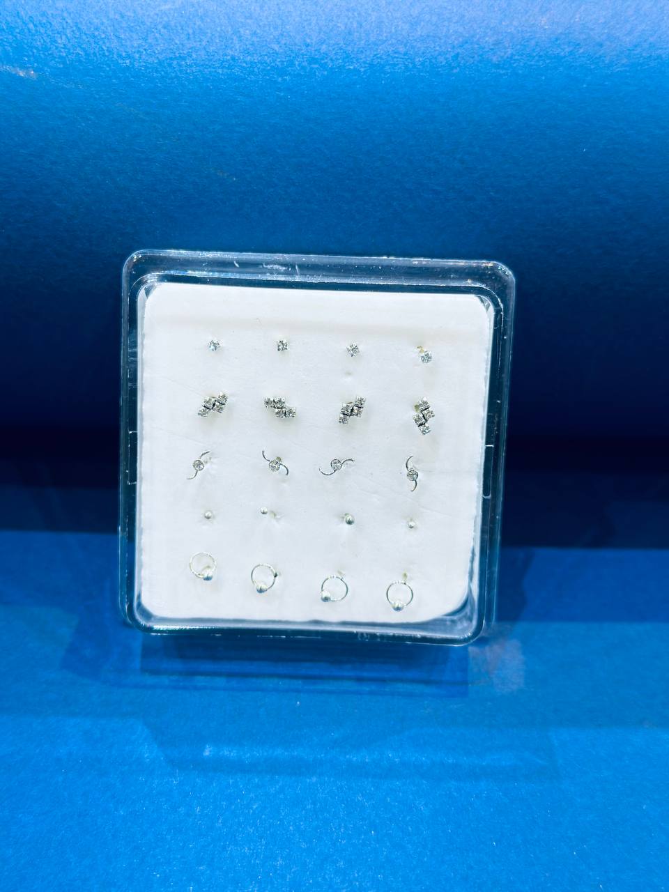 SWPC11 پیرسینگ نقره بینی باکسی | طرح تتریس، توپی، بینهایت، حلقه ای کد SWPC11 - Image 1