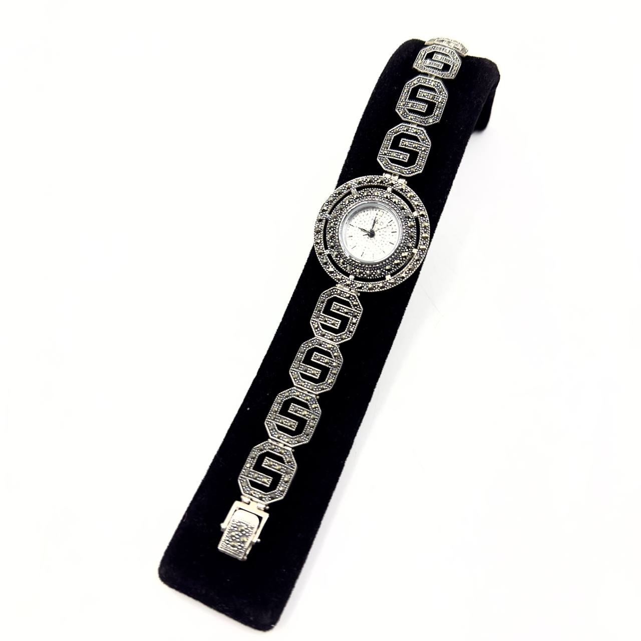 SWW102 ساعت نقره سیاه قلم زنانه کد SWW102