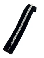دست بند نقره زنانه | مدل استخوانی | نگین مارکیز اتمی کد SWD128 - Image 2