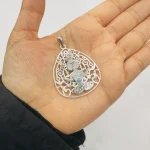 پلاک تکتم نقره زنانه کد SWP124