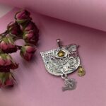 پلاک نقره زنانه | تکتم | مدل سیمرغ کد SWP131 - Image 2