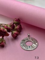 پلاک تکتم نقره زنانه | مدل دایره کد SWP128 - Image 5