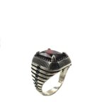 انگشتر نقره مردانه نگین دار کد SMA146 - Image 2