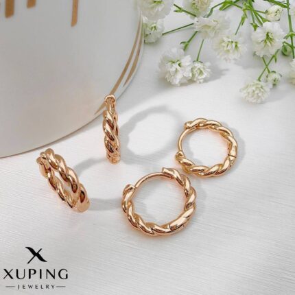 گوشواره ژوپینگ زنانه | حلقه ای پیچ کد XG392