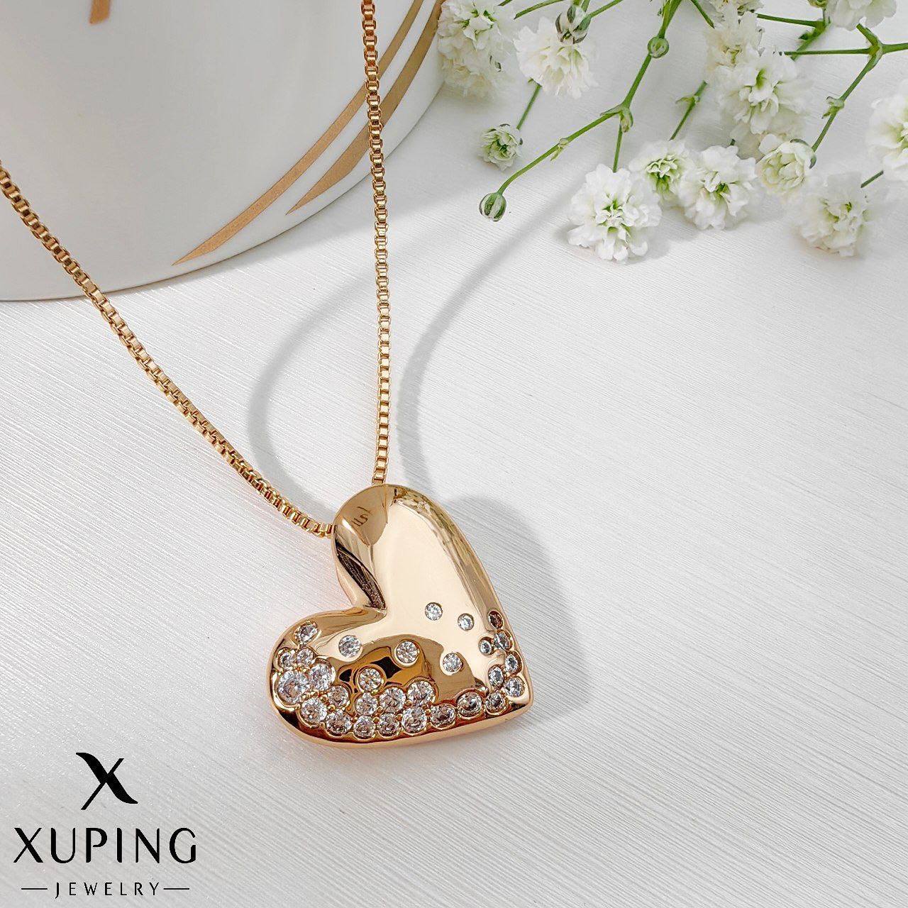 XM22 پلاک ژوپینگ زنانه طرح قلب نگین دار کد XM22 - Image 1