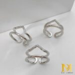 انگشتر ژوپینگ زنانه| فانتزی| دو تکه کد XA328 - Image 2