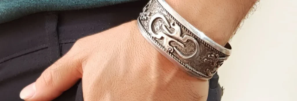 دستبند نقره مردانه جدید