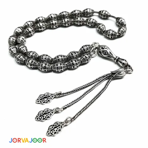 خرید تسبیح نقره مردانه اصل