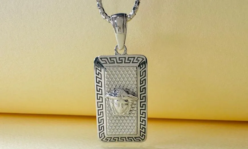 پلاک نقره زنانه| مدل ورساچه