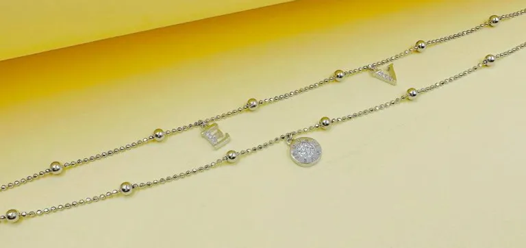 پایند نقره زنانه با آویز