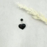 پیرسینگ ناف طرح قلب نگینی