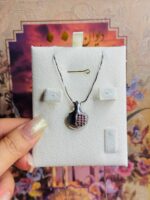 پلاک نقره زنانه | طرح انار | مدل فانتزی کد SWN427 - Image 2