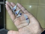 نیم ست نقره | بال فرشته | نگین دار کد SWN430 - Image 2