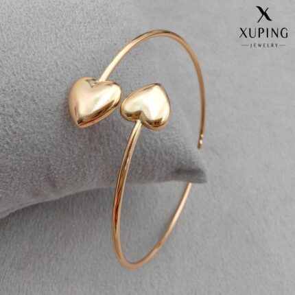 دستبند ژوپینگ زنانه | بنگل | مدل قلب فانتزی کد XWD698