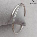 دستبند ژوپینگ زنانه | بنگل | مدرن نگین دار کد XWD659 - Image 3