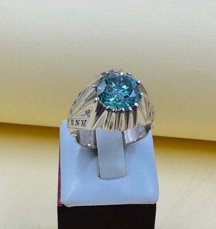 SMAF352 انگشتر نقره فاخر موزانایت کد SMAF352 - Image 1
