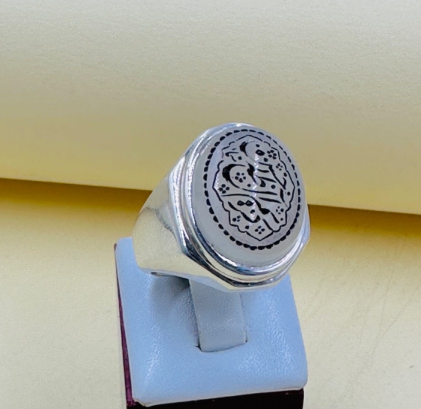 SMAF357 انگشتر نقره فاخر عقیق خطی کد SMAF357 - Image 1