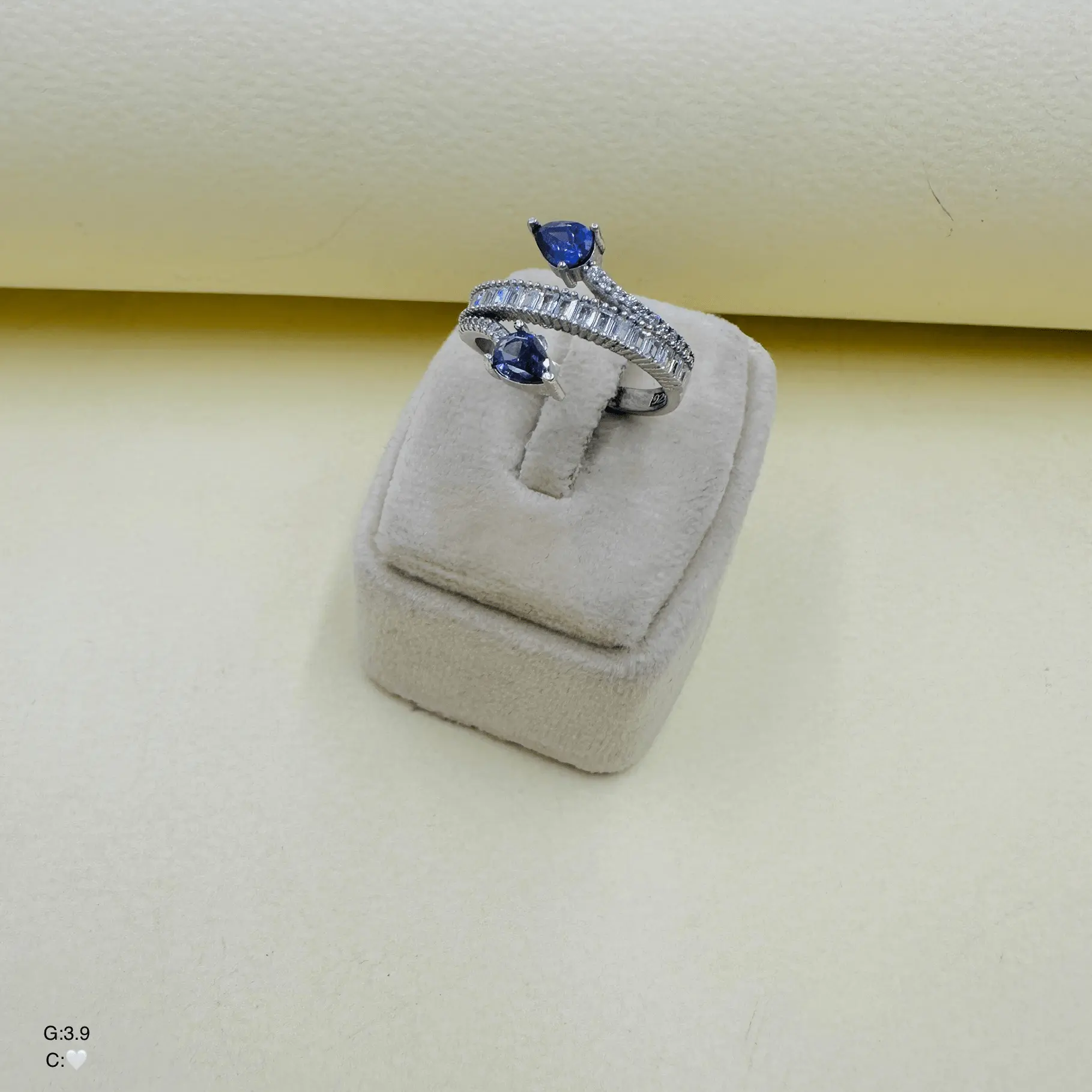 SWA618 انگشتر نقره زنانه کد نگین بنفش SWA618 - Image 1